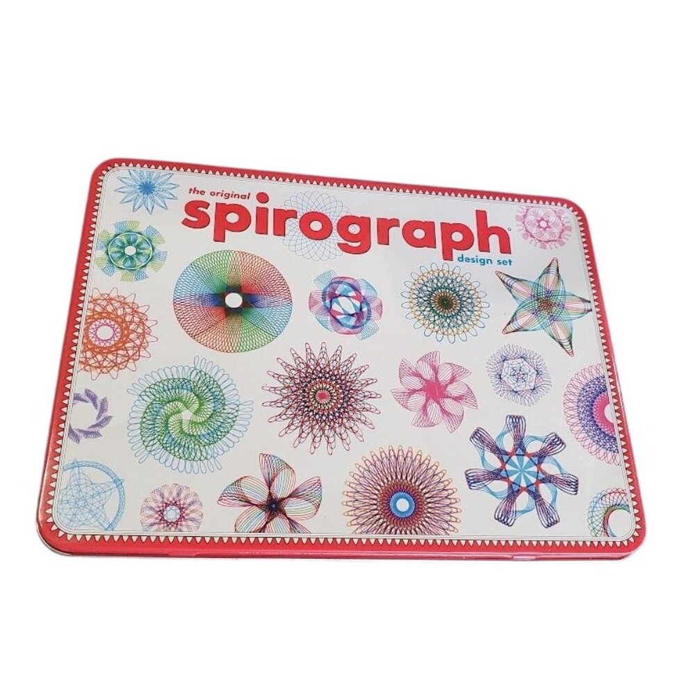 Original Spirograph Design Set in Tin Box Complete w/ Pens & Gears Kahootz 2010s